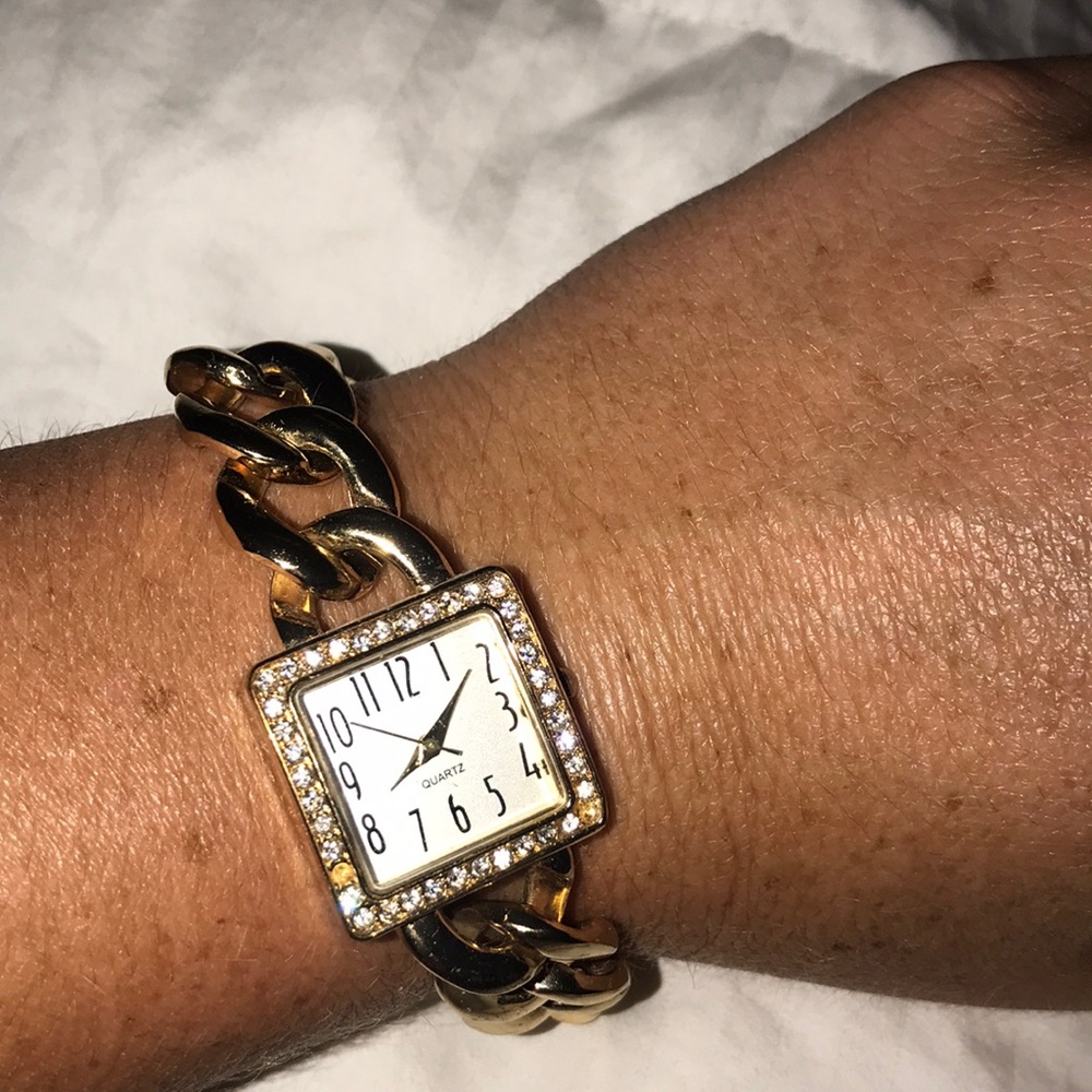 Gold dainty watch